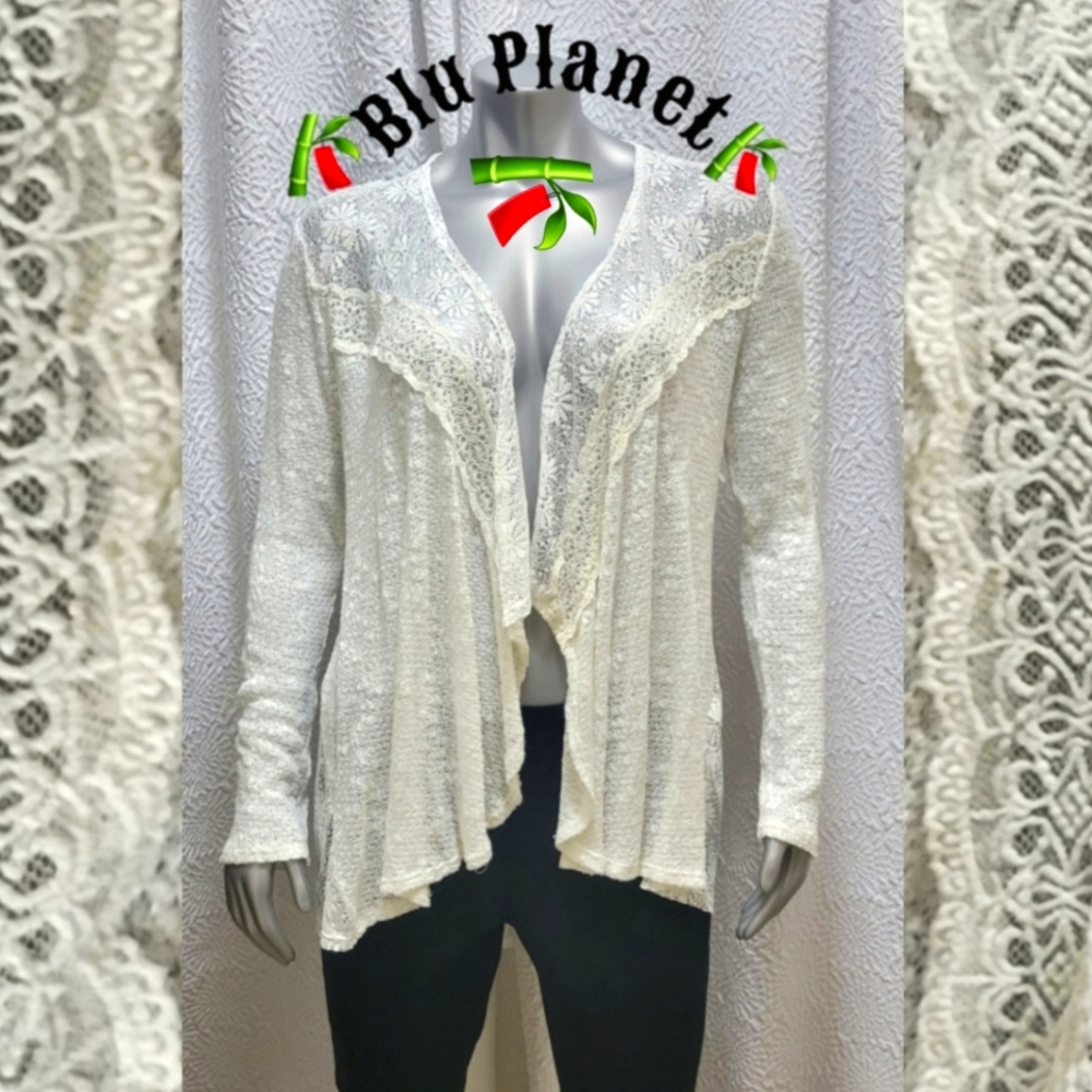 🎀Blu Planet Sheer Lace Cardigan